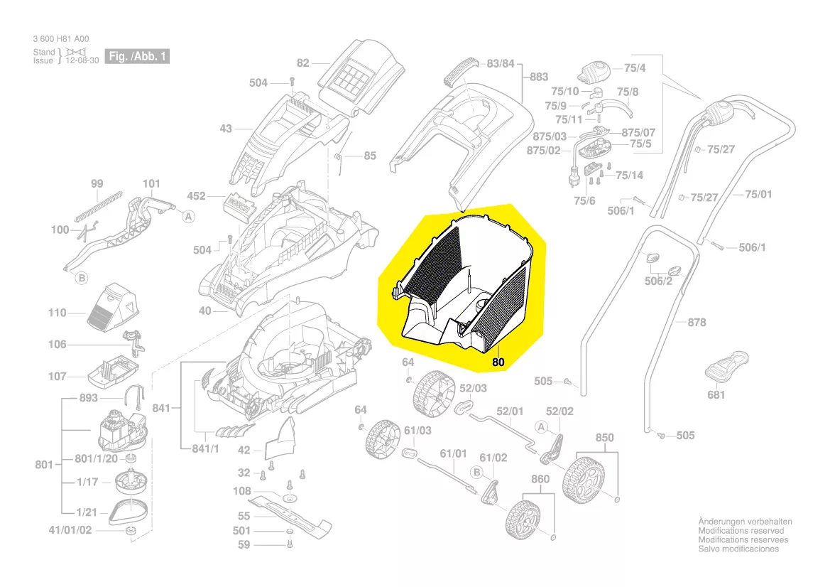 Bac collecteur réf. F 016 L65 674 BOSCH